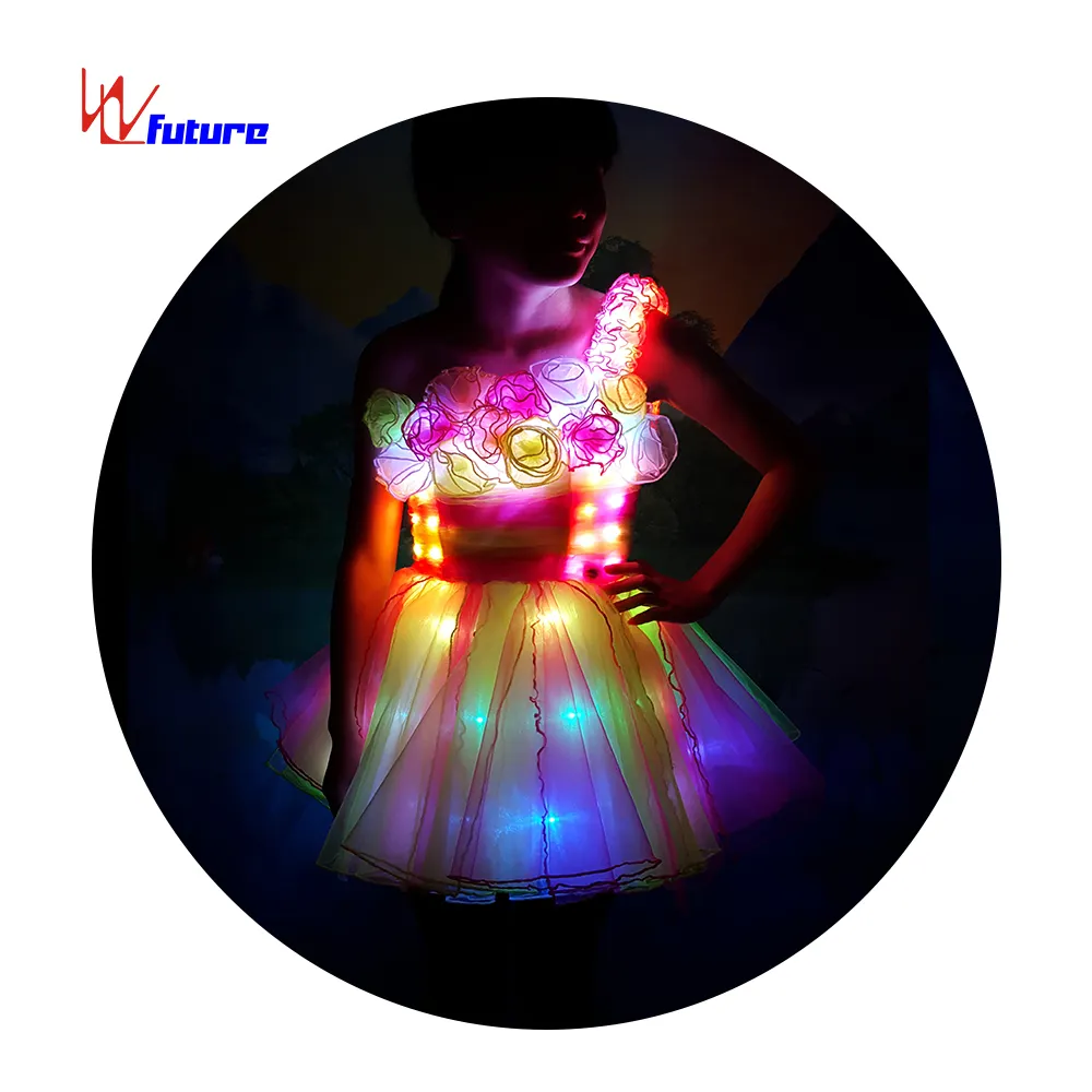 led light up skirt mini dress dance led light up tutu,wholesale led light up ballet prom dress