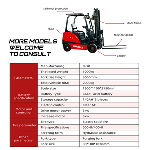 Carrello elevatore elettrico Best-seller 2t 2.5t solido Ride-on pneumatici con sollevamento Multi-funzionale e carico/scarico carrello elevatore elettrico - Product Image 4