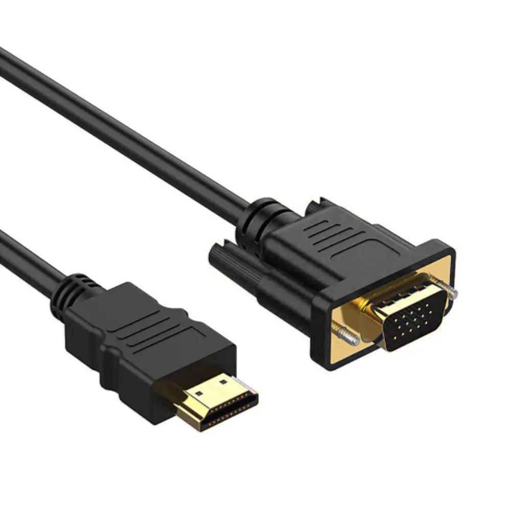 Plug and Play Compatible all chip hdmi to vga cable hdmi a vga cable 1080p 4K adapter 1.8m kabel adapter