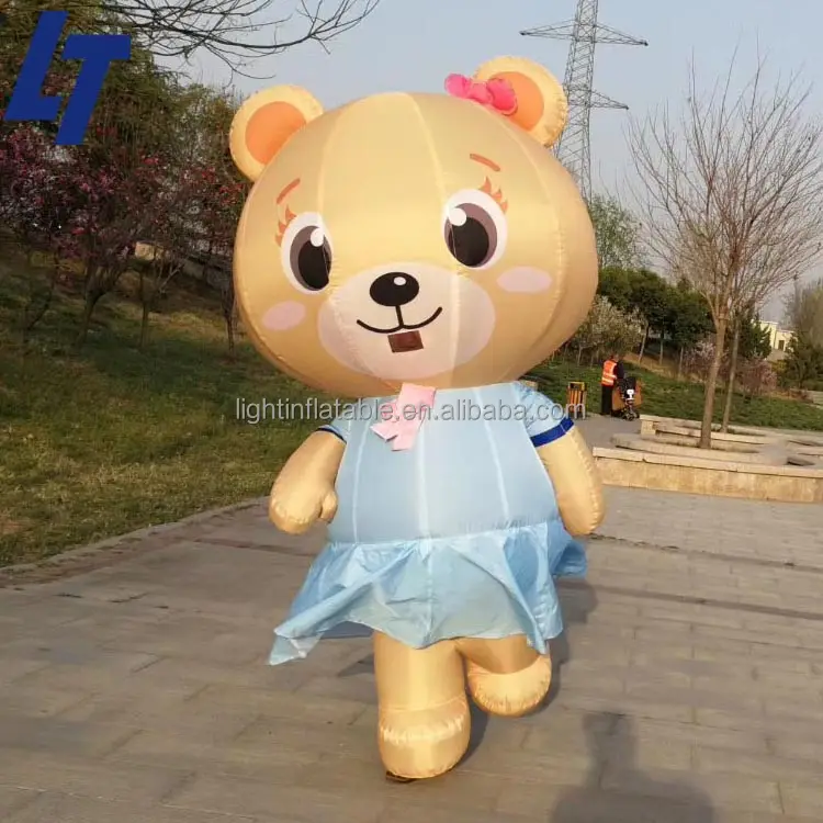 Bellissimo Costume da orso polare gonfiabile personalizzato con luce per sfilata