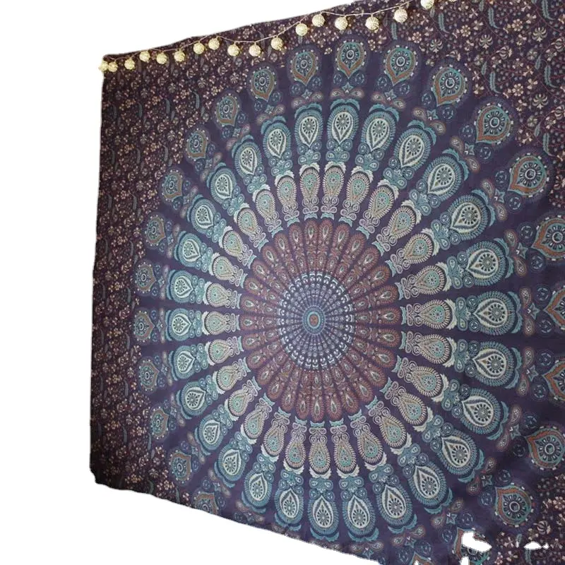 Indiano Mandala tappezzeria appesa da parete spiaggia sabbiosa coperta coperta da campeggio tenda da viaggio materassino Mandala arazzo arazzo