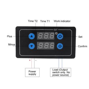 0.1s-999h Timer conto alla rovescia modulo di controllo del ciclo programmabile tempo Delay relè a doppio Display Timer relè 5V 12V 220V - Product Image 1