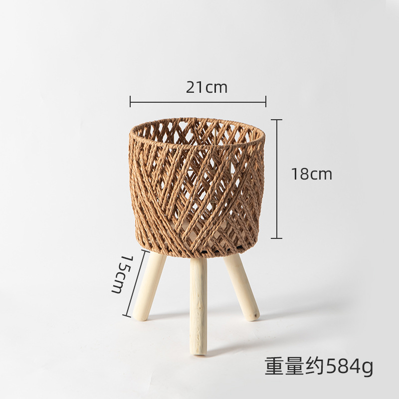 Paper rope V-shaped flower stand, small size