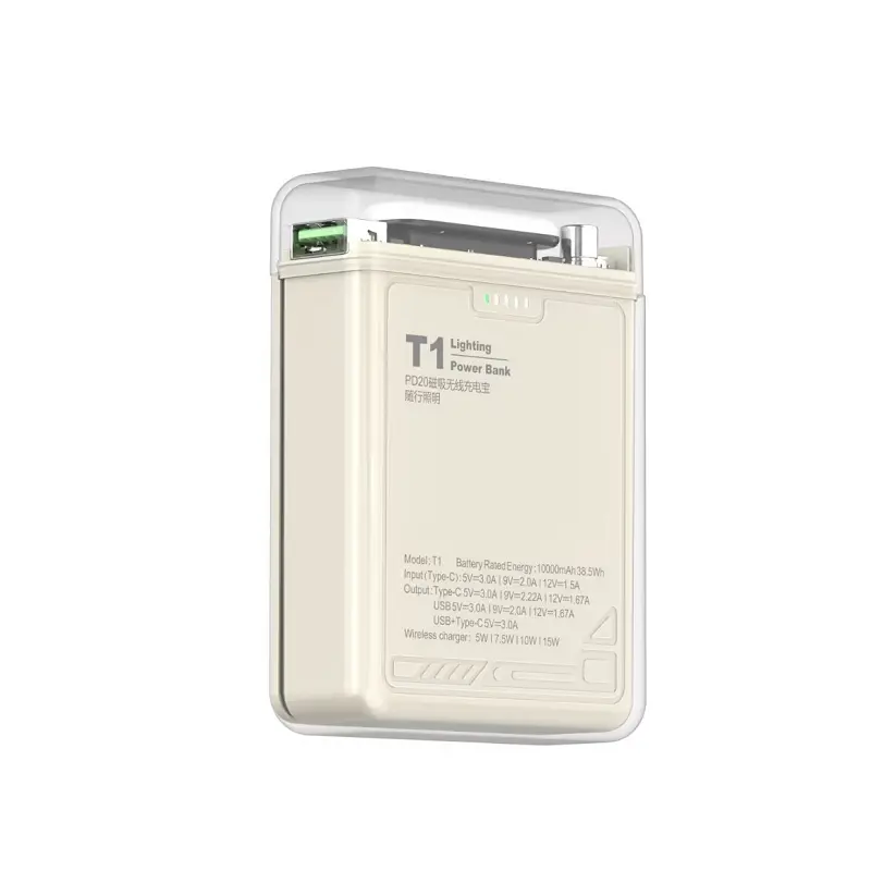 Hoge Capaciteit Draagbare Slanke Pd 22,5 W Snel Opladen Met Led Display Aangepaste Power Bank Voor Iphone 15