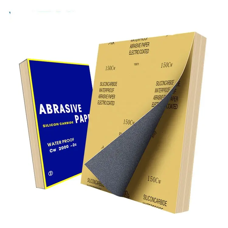 Silicon Carbide Aluminium Oxide Waterproof Abrasive Sandpaper Emery Paper Abrasive Paper for wood polishing