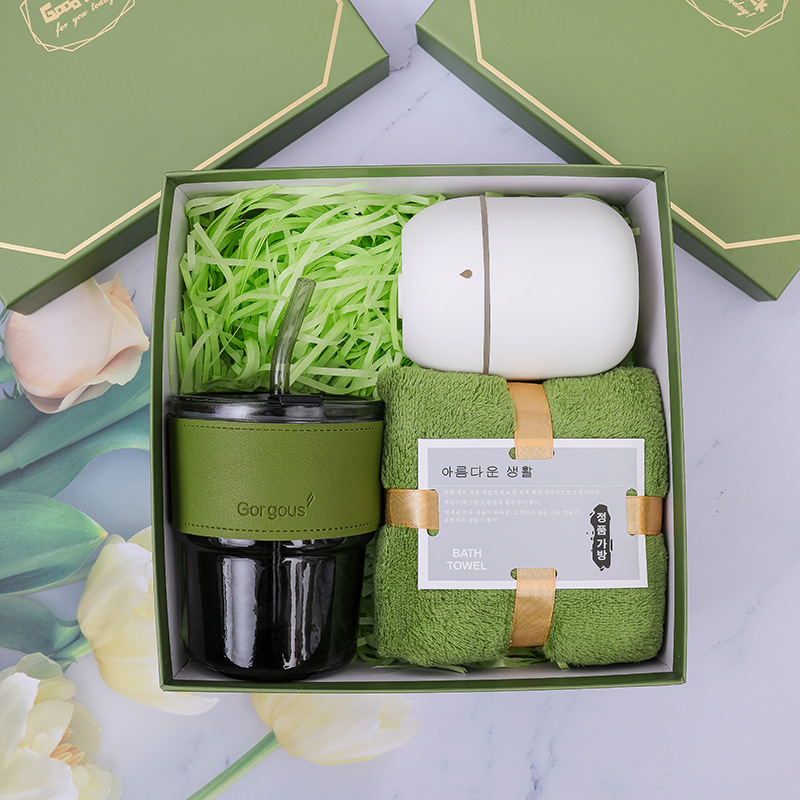 Tasse + serviette + Hmidifier