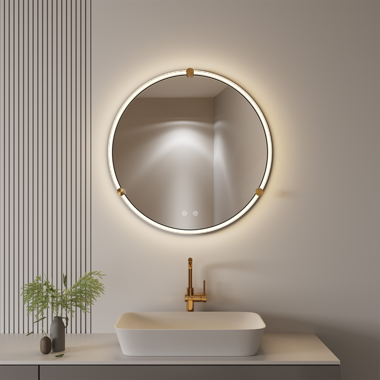 DP350-MY005 Round Bathroom Mirror