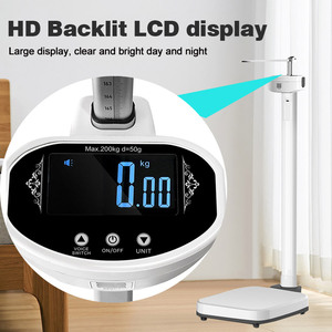 LCD hiển thị thành phần cơ thể quy mô 200kg kỹ thuật số BMI cơ thể chất béo trọng lượng và chiều cao quy mô điện tử LCD Chiều cao đo quy mô - Product Image 3