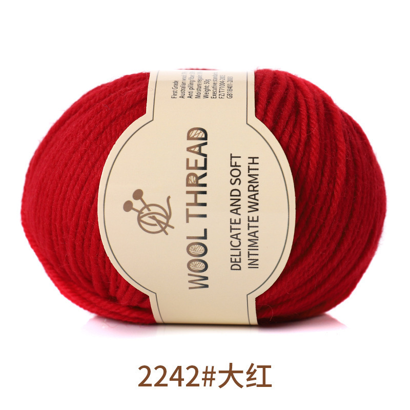 12s - 2242 bright red - wool - 2242 bright red - 10 - 50 wool