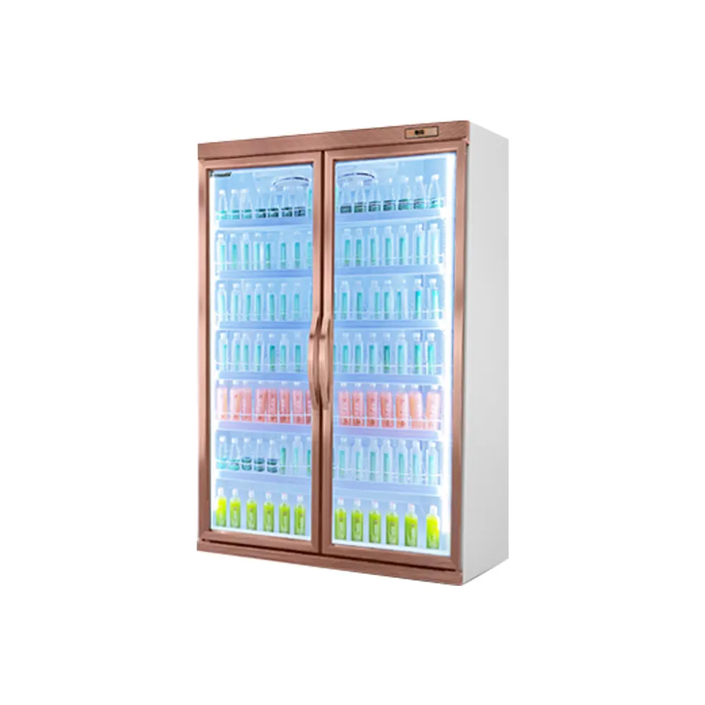 Ventilateur de refroidissement Direct avec porte en verre, pour bière, 1 pièce, 2 portes, refroidissement rapide, armoire d'exposition à 3 portes