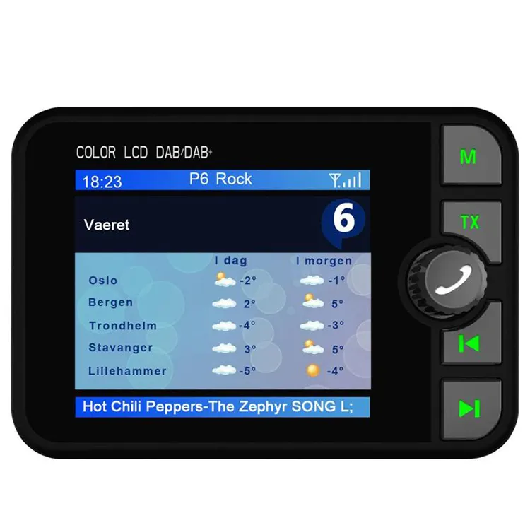 Estación de transmisión Fm para coche, adaptador Digital 2,4 Dab, Auto trabajo, Usb, Mp3, doble 2 Din