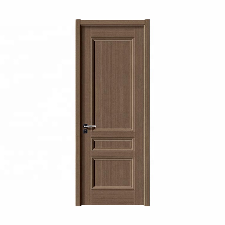 wholesale price simple design Melamine board pvc Interior wooden laminated door or Sliding tempered glass door