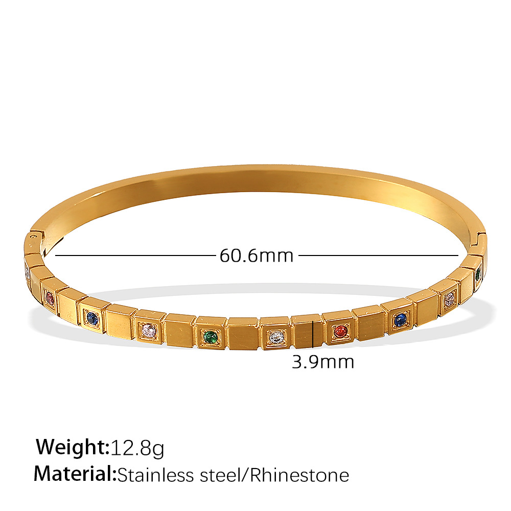 SZ213CRG colored diamond gold bracelet