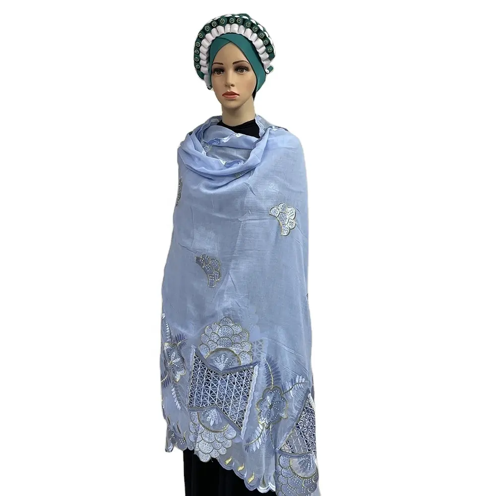 H0182アフリカの女性高級ダイヤモンドスカーフ幻想的なスーダンのToub工場価格Tobeスーダン刺Embroidery石付きヒジャーブスカーフ