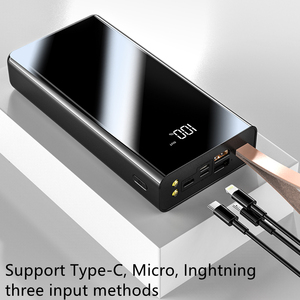 Factory Sales Large Capacity Three <strong>Input</strong> Dual USB <strong>Output</strong> Port Mobile Phone Charger 30000mAh Power Bank - Product Image 5