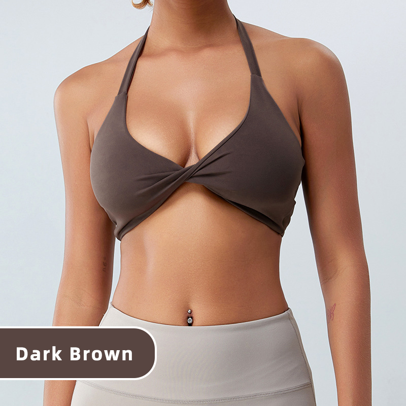 Dark Brown- Sports Bra