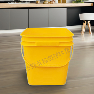 Beyaz 20L HDPE plastik davul gıda sınıfı kapaklı dikdörtgen kova boya için 5L/10L/2L PP kapasite seçenekleri mevcut - Product Image 4