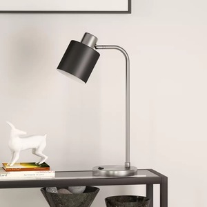 מקומי משרד מנורת שולחן מודרני דקורטיבי זוהר LED מתכת מנורת שולחן עם מחזיק עט עבור מחקר חדר שינה
