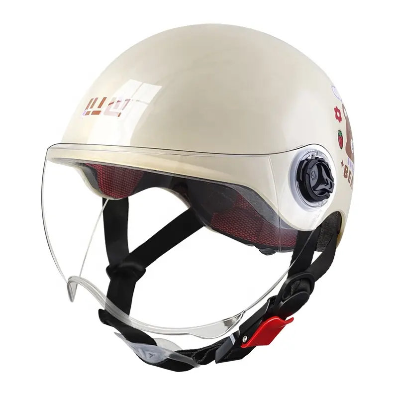 Helm sepeda motor Ski anak, pelindung keamanan kepala kartun keseimbangan anak-anak
