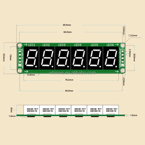 Modulo Display statico modulo Display a LED bianco a 6 cifre a 7 segmenti da 0.56 pollici azionato da 74 hc595
