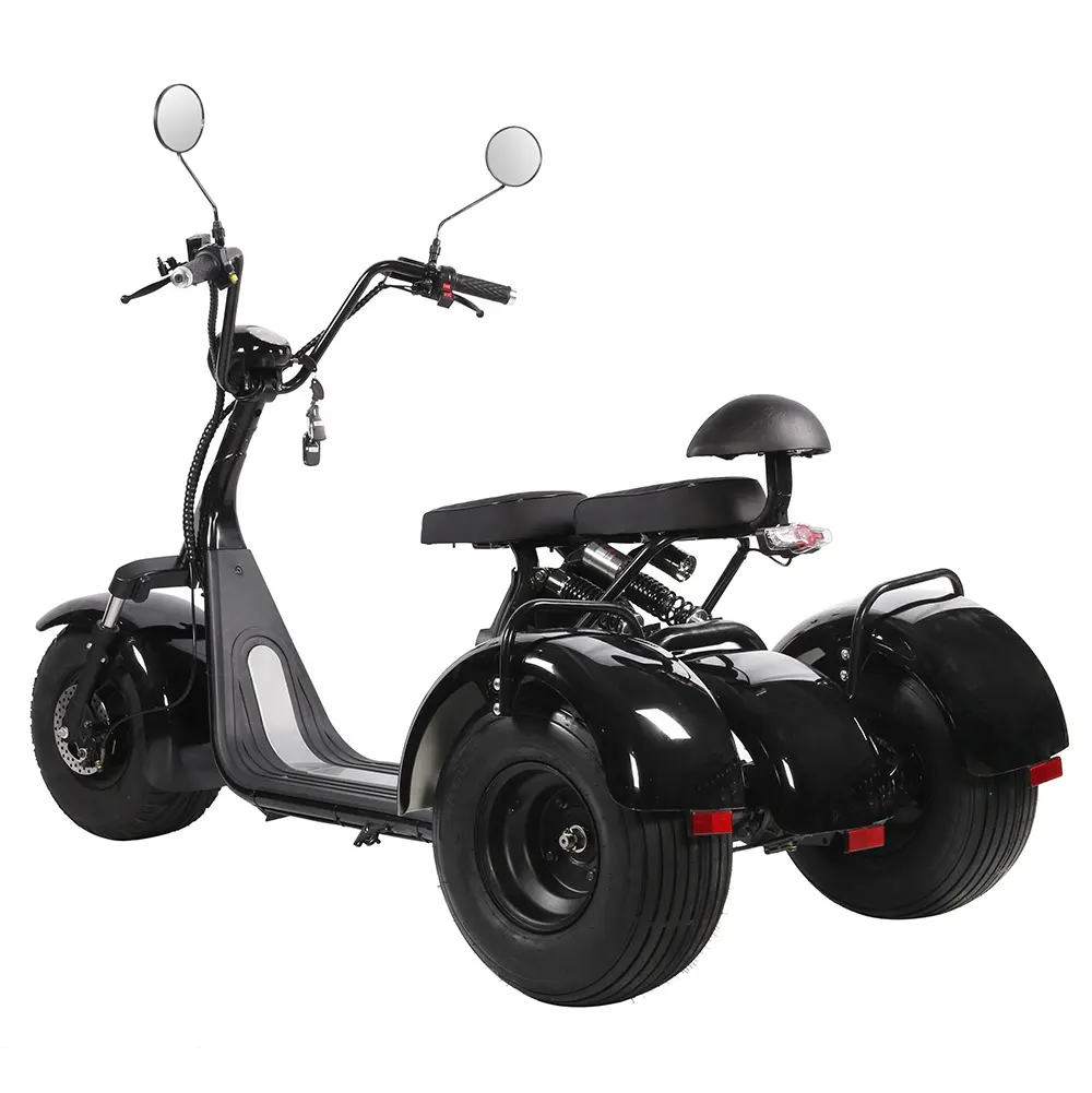 Fat Tire Electric Mobility Tricycle Scooter with rear basket 60V 1000W Motorized 3 wheels Electric Motorcycle for adults