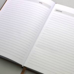 Bloc de notas de papel con logotipo personalizado 2024 planificador de objetivos con rayas