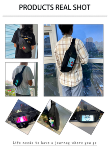 Patrón de Programación de Aplicaciones Texto LED Riñonera impermeable portátil Mochila deportiva informal para ciclismo fuera de la calle - Product Image 5