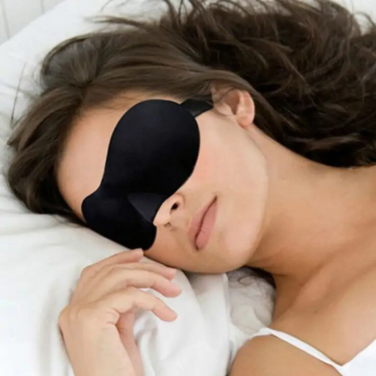 Mascarilla de dormir 3D Natural para hombre y mujer, parche de ojos suave, portátil, para viaje