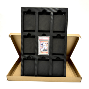 Tùy chỉnh sợi carbon phân loại thẻ thể thao hiển thị trường hợp PSA bóng đá tường hiển thị bảo vệ EVA bọt thẻ thể thao bao bì hộp - Product Image 2