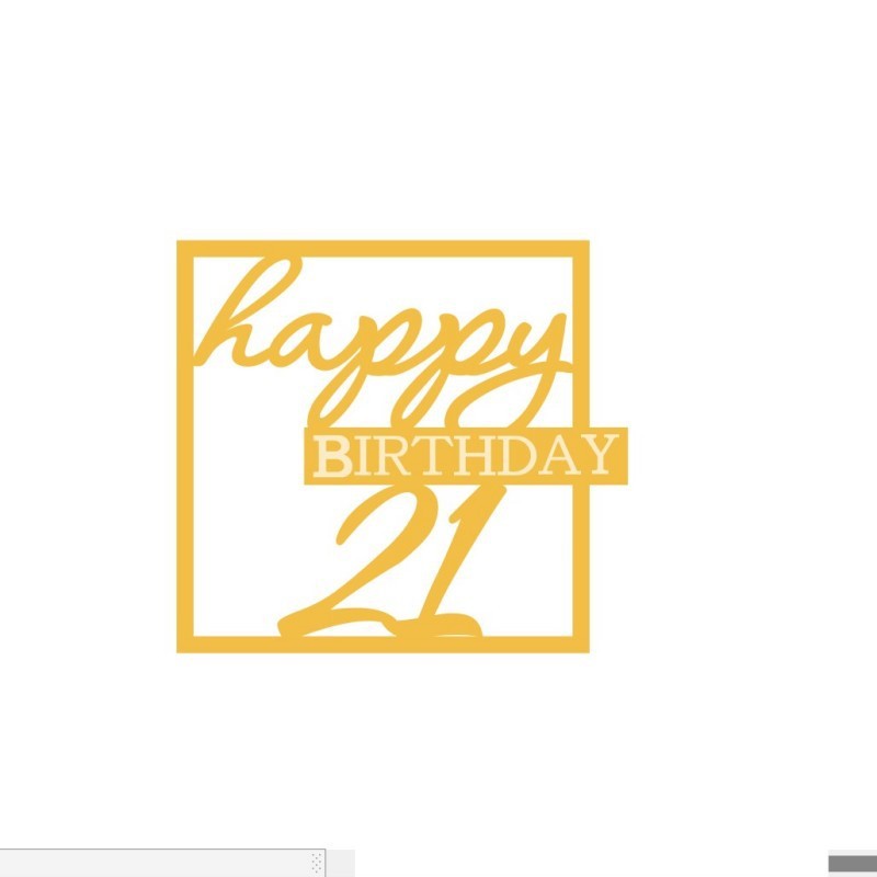 Buon 21 ° compleanno oro