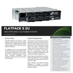 Nuevo Original de alta eficiencia Compack 48V 200A Eltek Flatpack S rectificador 2U estante integrado sistema de fuente de alimentación de Telecomunicaciones - Product Image 4