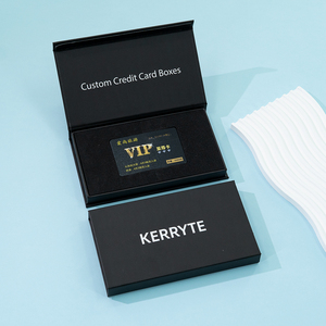 Kerryte กล่องบัตรเครดิตบัตรเครดิต VIP พิมพ์ลายแบบกำหนดเองกล่องใส่การ์ดของขวัญการ์ดอวยพรสุดหรู - Product Image 1