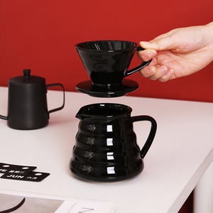 陶瓷咖啡过滤杯，带锥形螺旋滴头手滴餐具套装 - Product Image 3