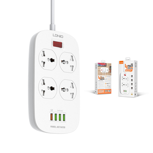 LDNIO-toma de corriente múltiple Universal SC4407, 4 puertos, carga por USB, QC3.0, toma de corriente eléctrica, extensión de 4 vías - Product Image 1