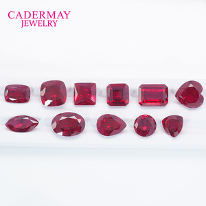Wholesales Synthetic <strong>Ruby</strong> Stone Lab Created <strong>Ruby</strong> Fancy Cut Oval Shape Loose Gemstone #5 Red Lab Grown <strong>Ruby</strong> With Inclusions - Product Image 1