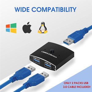 USB3.0开关选择器KVM切换器5gbps 2进1出USB开关USB 3.0双向分享器，用于打印机键盘鼠标共享 - Product Image 3