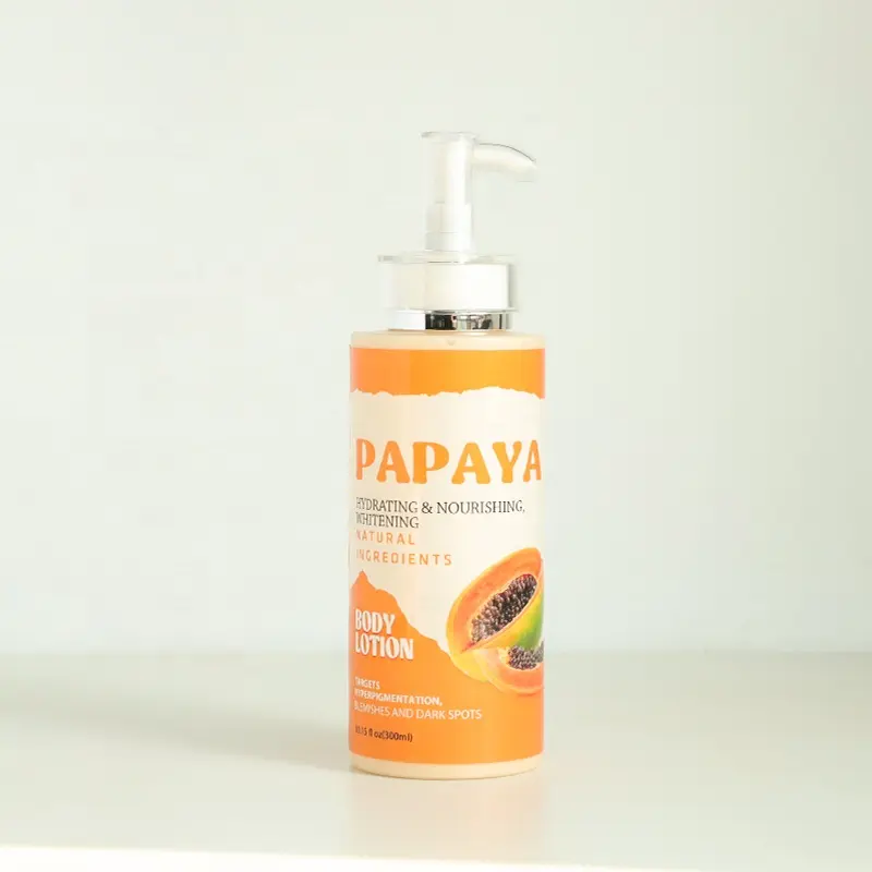High Quality Wholesale Private Label Organic Papaya Body Moisturizing Nourishing Whitening Papaya Body Lotion