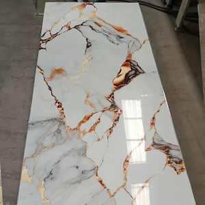 Panneaux muraux modernes en PVC pour marbre UV, panneau mural décoratif intérieur en PVC pour le salon et la cuisine - Product Image 2