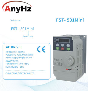 Alto rendimiento 0.75kw Vfd monofásico 220V Convertidor de frecuencia de entrada Motor de CA 0.4kw 0.2kw Unidad de frecuencia variable