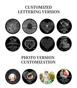 Sevgililer günü seni seviyorum 100 dilde gül altın kaplama kalp bellek projeksiyon kolye kolye kadınlar için - Product Image 2