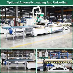 Enrutador CNC de anidación 1325 automático para carpintería con función de etiquetado y sistema de descarga de carga para muebles de Panel de gabinetes - Product Image 6