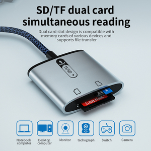 热销OTG读卡器usb 3.0多功能读卡器tf/sd 2合1双端口读卡器可同时读取 - Product Image 4