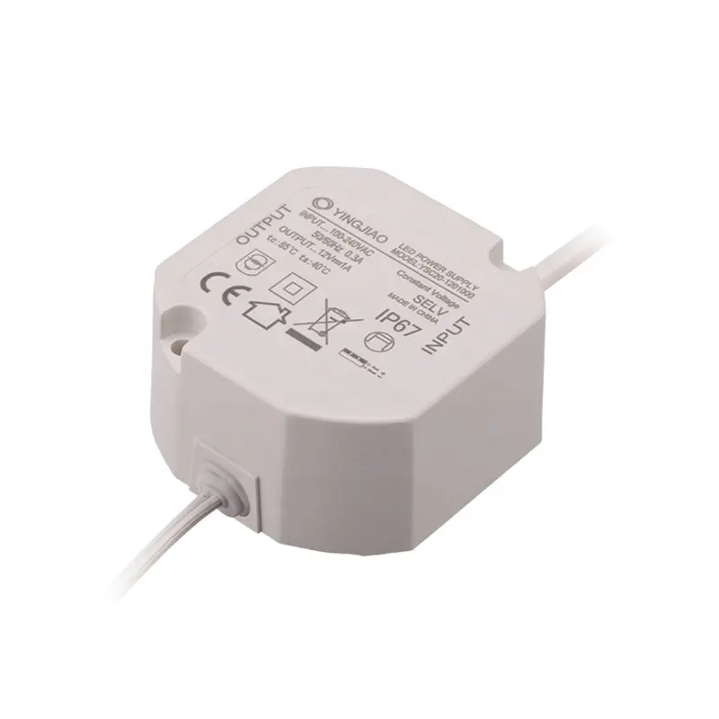 Preço de fábrica 2024 Adaptador de energia de comutação à prova d'água, driver de LED de plástico, fonte de alimentação de comutação 12V 24V DC para câmera CCTV