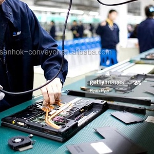 Línea de fabricación de PC semiautomática-Sistema transportador de ensamblaje de computadoras portátiles y de escritorio-Estaciones de trabajo personalizables