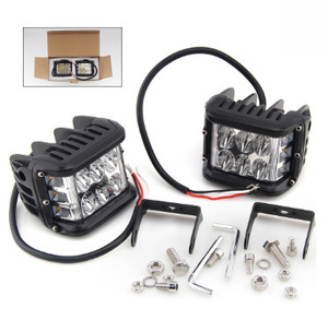 4 inç 6000k <span class=keywords><strong>LED</strong></span> Strobe çalışma ışığı <span class=keywords><strong>3</strong></span> yan su geçirmez projektör Off-road Jeep kamyon çalışma için uygun mavi kırmızı