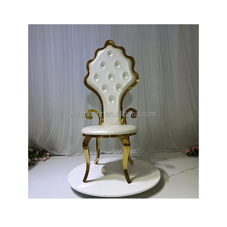 Fabricante profesional Silla de fiesta Silla DE BODA DE ACERO INOXIDABLE dorado para decoración y boda