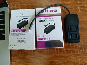 5 in 1 Multi-Ports USB 3.0 Gen2-USB-Hub-Datenladung DC 5W Netzteil Switch - Product Image 4