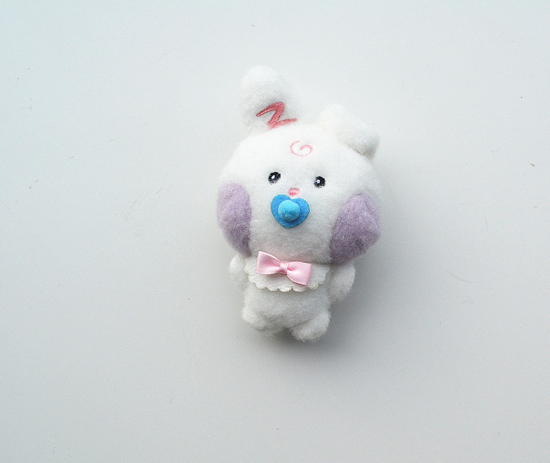 Han weichen pacifier white rabbit key chain