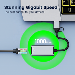 2 1 USB RJ45 Ethernet adaptörü USB tip C RJ45 Gigabit Ethernet dönüştürücü Lan ağ adaptörü - Product Image 3