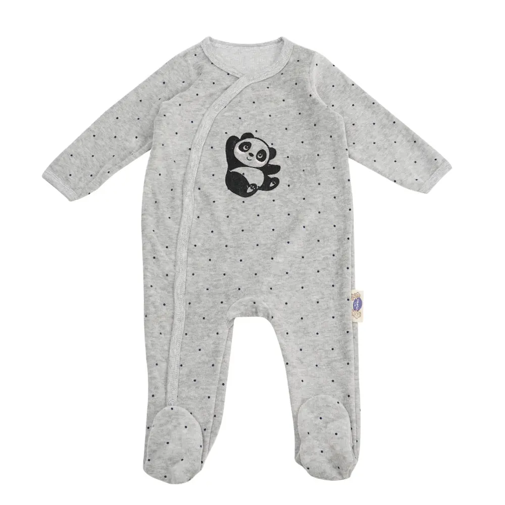 Jambes de combinaison à manches longues pour bébé, vêtements rampants en velours pour nouveau-né d'automne et d'hiver, pyjamas pour bébé